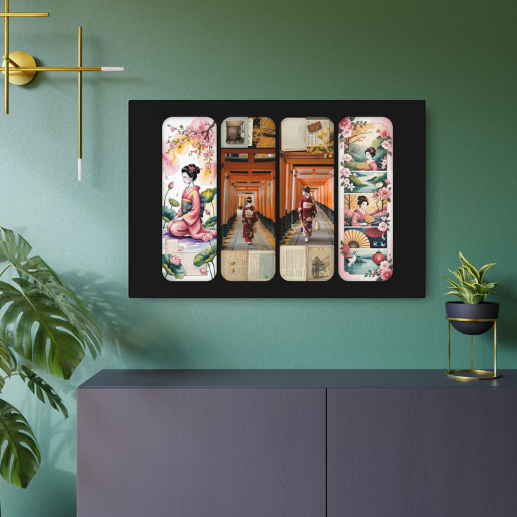 Asian Vintage Collage Metal Art - The Art Hub