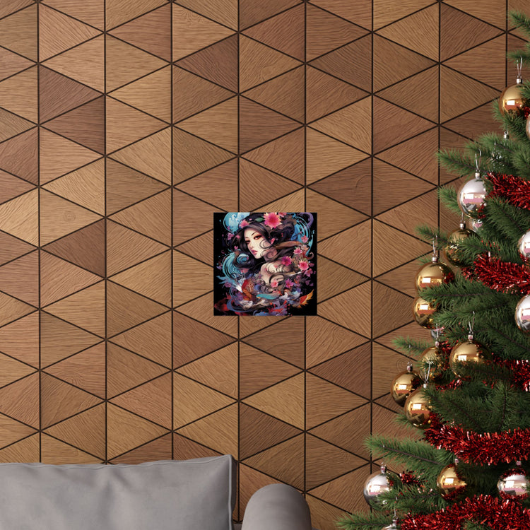 Matte Vertical Poster — Ethereal Floral Woman Art Print - The Art Hub