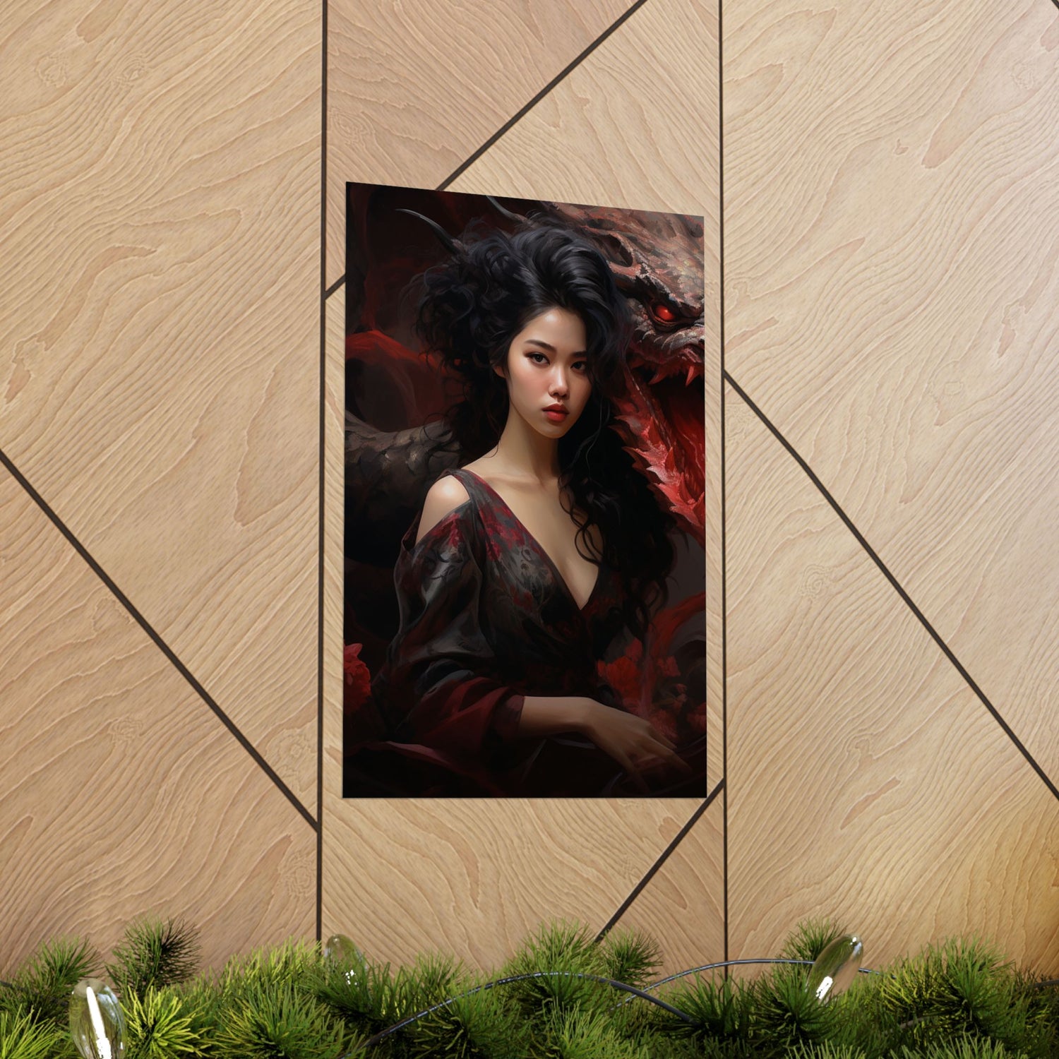 Dragon Empress Matte Poster — Dark Fantasy Portrait Wall Art - The Art Hub