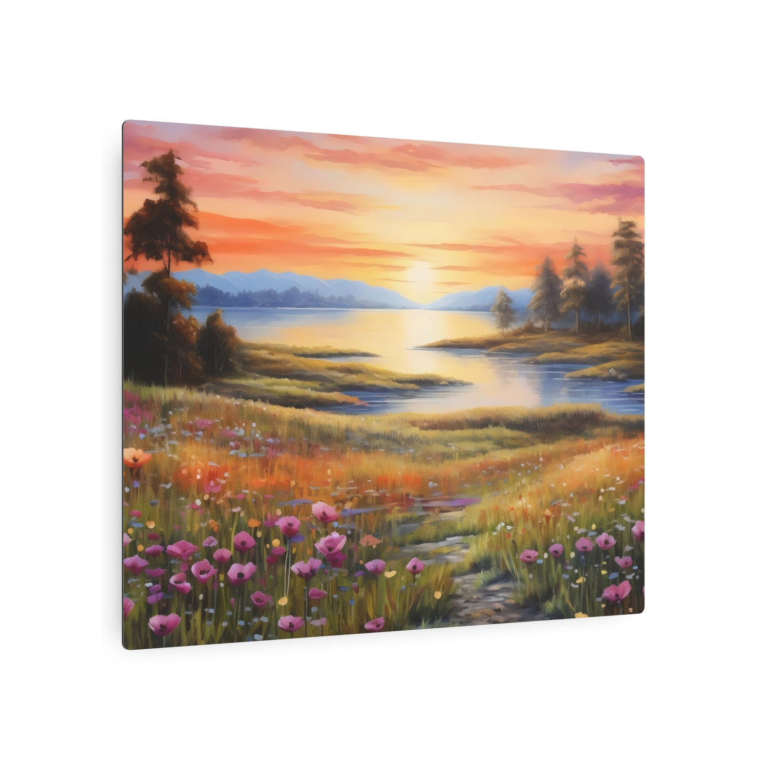 Metal ArtSunset Meadow Landscape Wall Art - The Art Hub