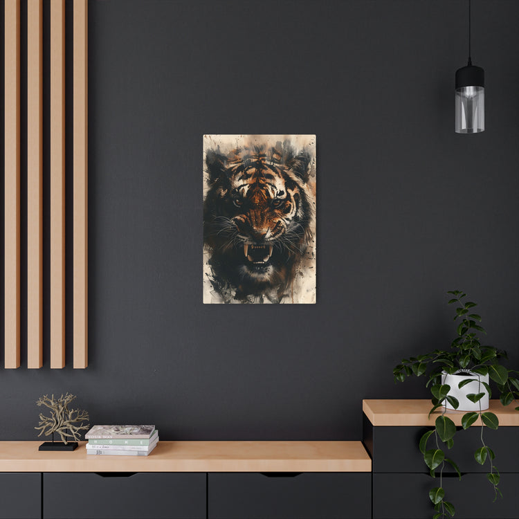 Roaring Tiger Metal Art Sign Fierce Wall Decor for Home, Office & Man Cave - The Art Hub