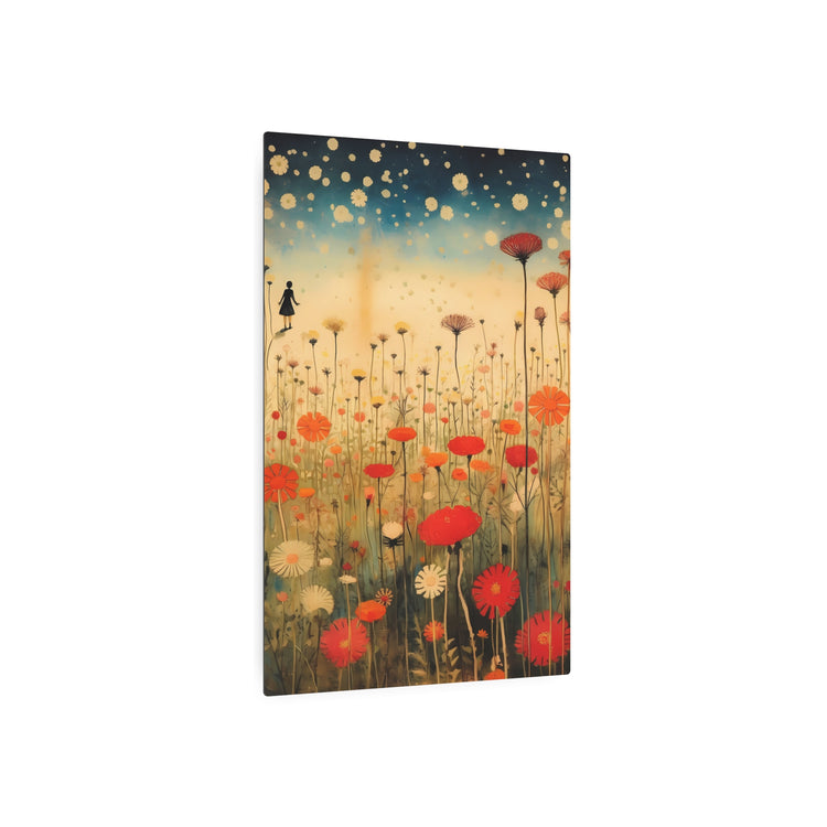 Wildflower Field Metal Art — Dreamy Poppy Meadow Wall Decor - The Art Hub