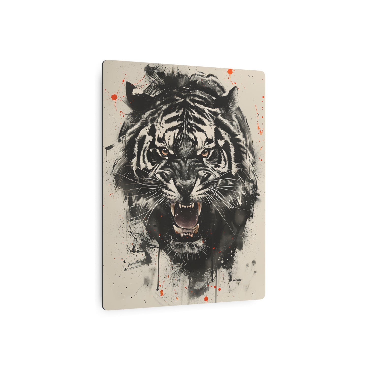 Roaring Tiger Metal Art Sign Fierce Wall Decor for Home, Office & Garage - The Art Hub