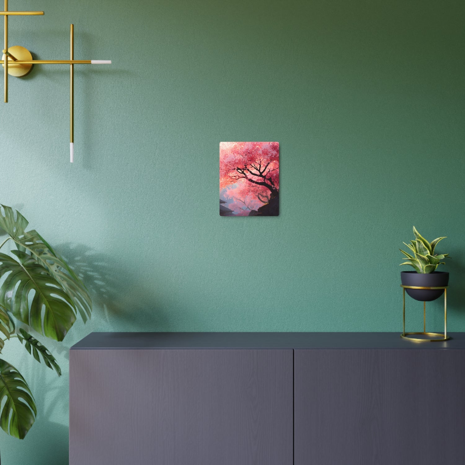 Cherry Blossom Metal Art Sign – Japanese Sakura Wall Decor - The Art Hub