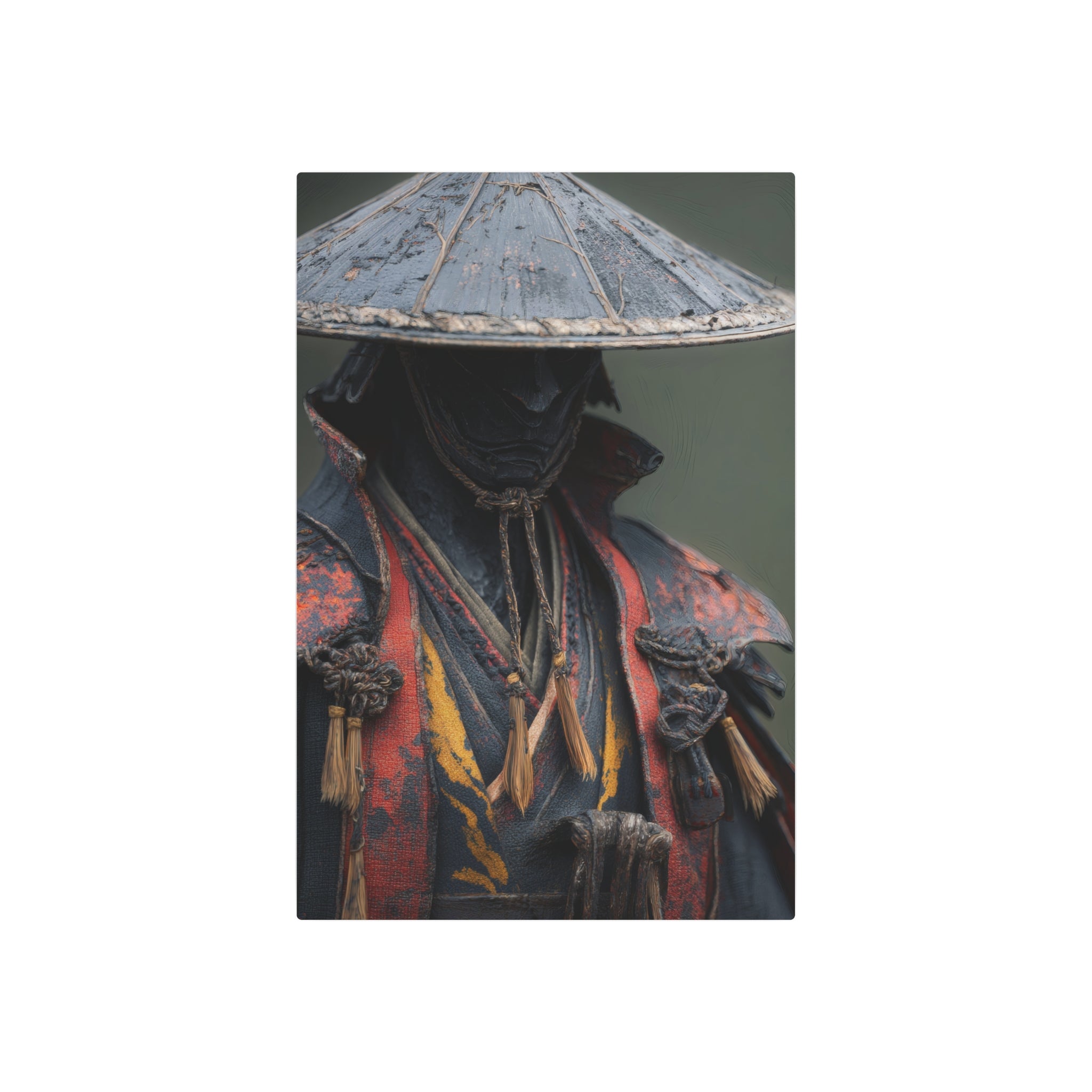 Metal Art Sign — Samurai Warrior Rustic Metal Wall Plaque