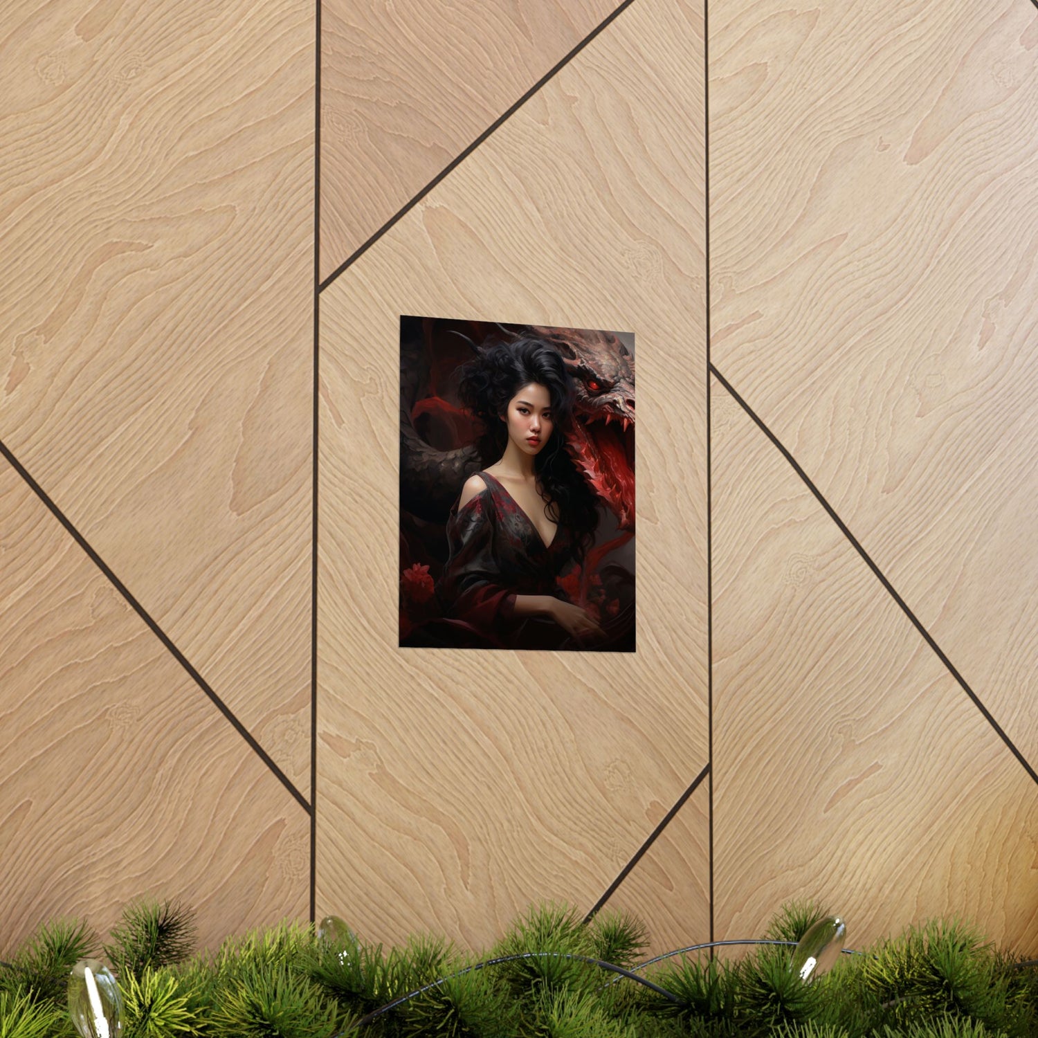 Dragon Empress Matte Poster — Dark Fantasy Portrait Wall Art - The Art Hub