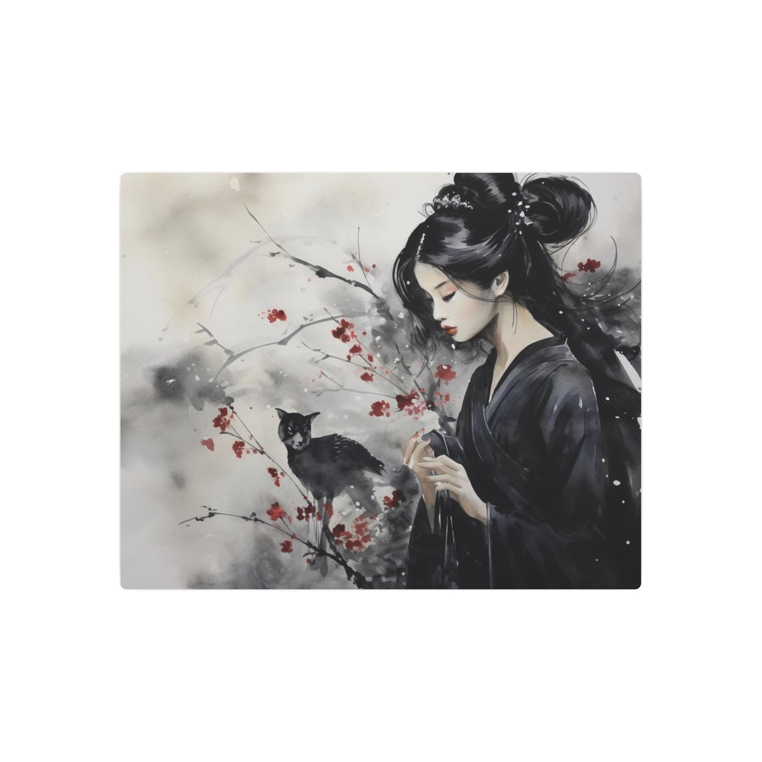 Metal Art Elegant Geisha & Cat Wall Decor - The Art Hub