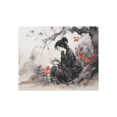 Metal Art Ink Wash Geisha Scene Wall Decor - The Art Hub