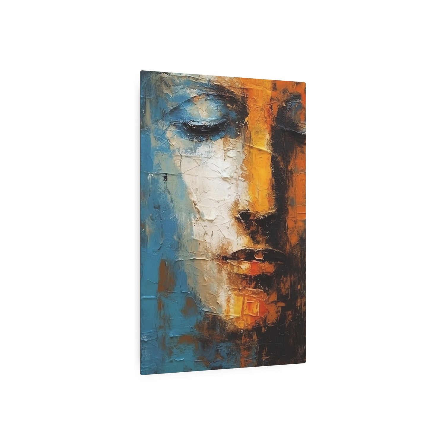 Abstract Face Metal Art Modern Textured Wall Decor - The Art Hub