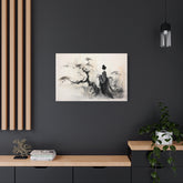 Metal Art Zen Geisha Ink Landscape Wall Plaque - The Art Hub
