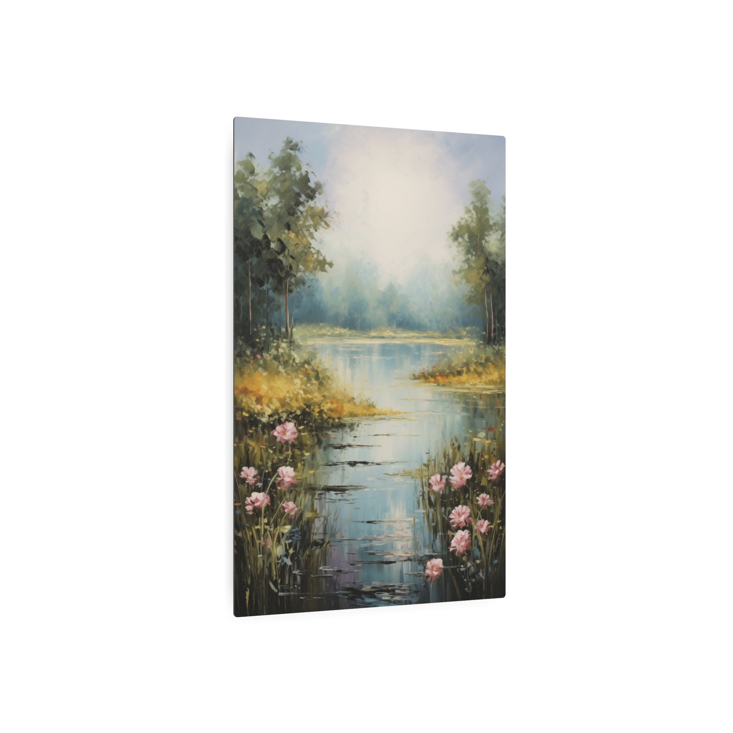 Metal Art - Tranquil Lakeside Meadow Landscape Wall Decor - The Art Hub