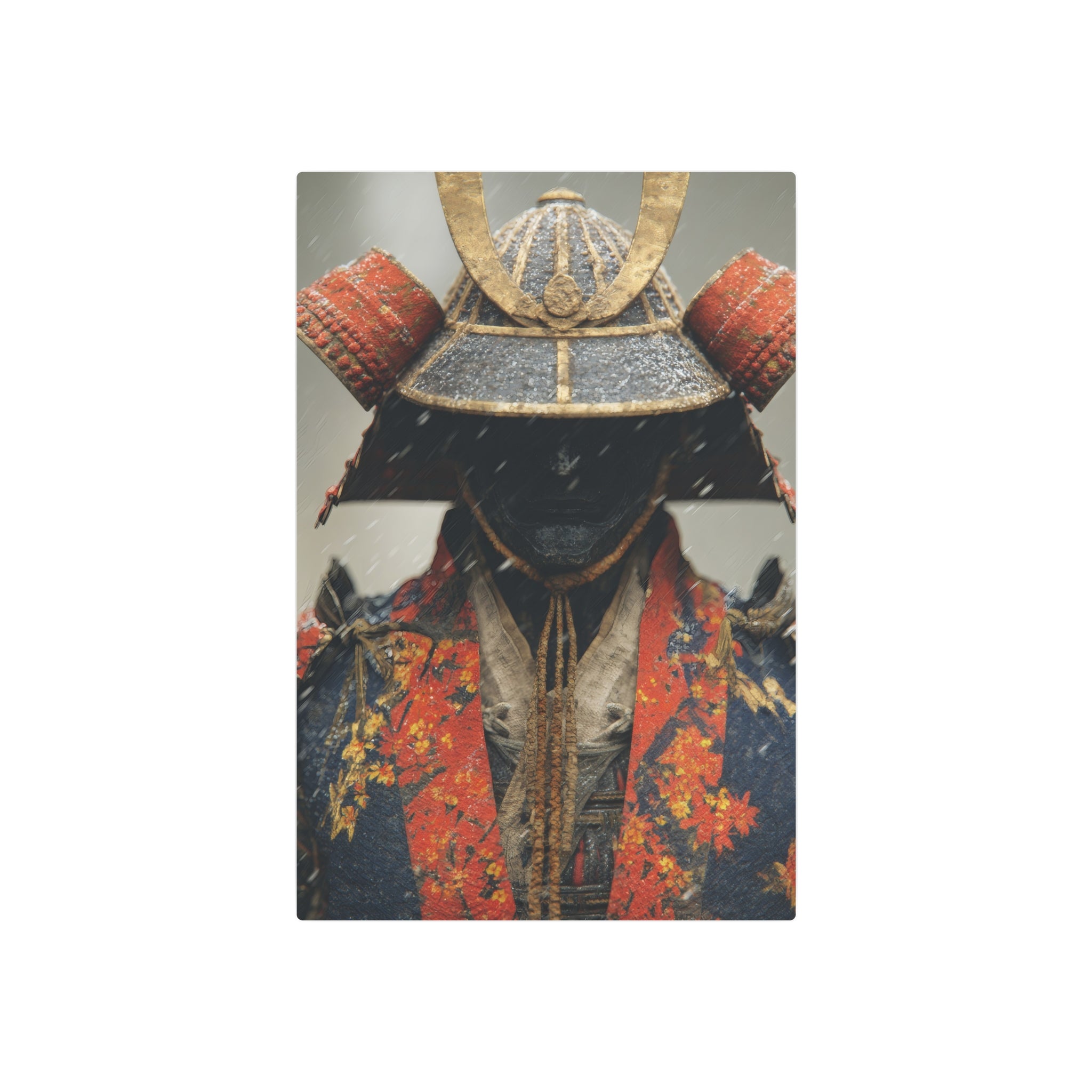 Samurai Armor Metal Art Sign — Vintage Japanese Warrior Wall Decor