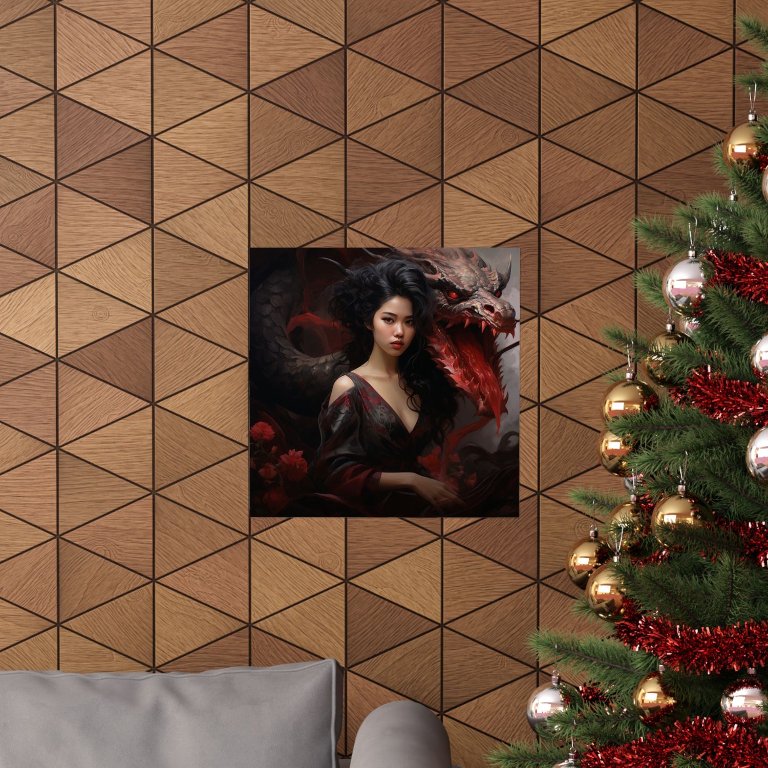 Dragon Empress Matte Poster — Dark Fantasy Portrait Wall Art - The Art Hub