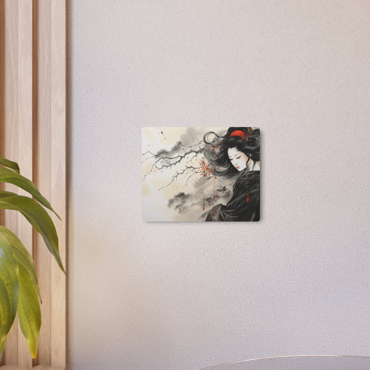 Metal Art Elegant Geisha Wall Plaque (Asian Ink-Style Décor) - The Art Hub
