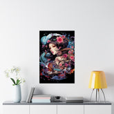 Matte Vertical Poster — Ethereal Floral Woman Art Print - The Art Hub