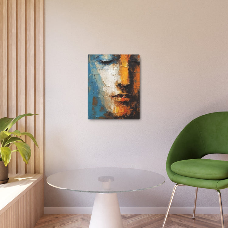 Abstract Face Metal Art Modern Textured Wall Decor - The Art Hub