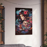 Matte Vertical Poster — Ethereal Floral Woman Art Print - The Art Hub