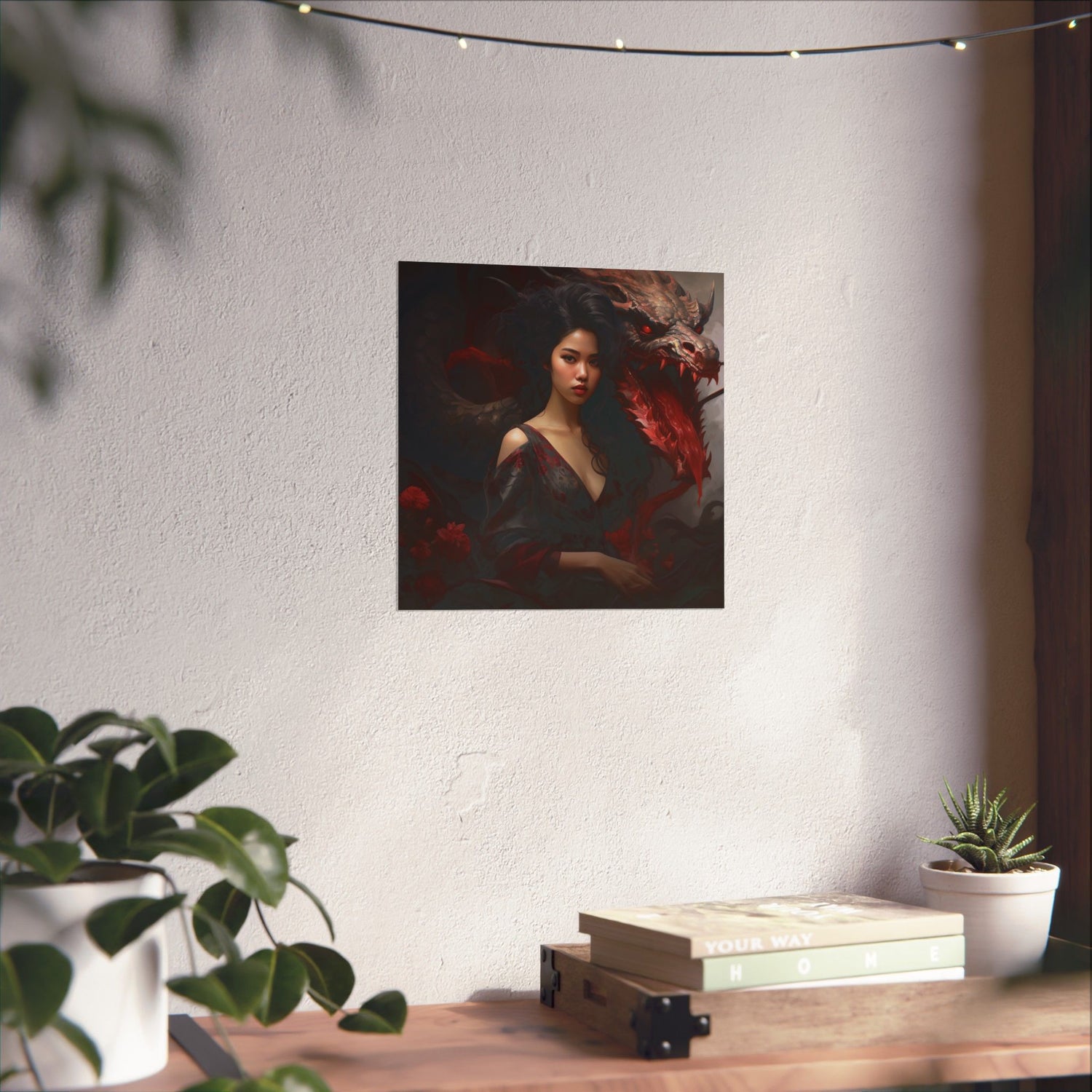 Dragon Empress Matte Poster — Dark Fantasy Portrait Wall Art - The Art Hub
