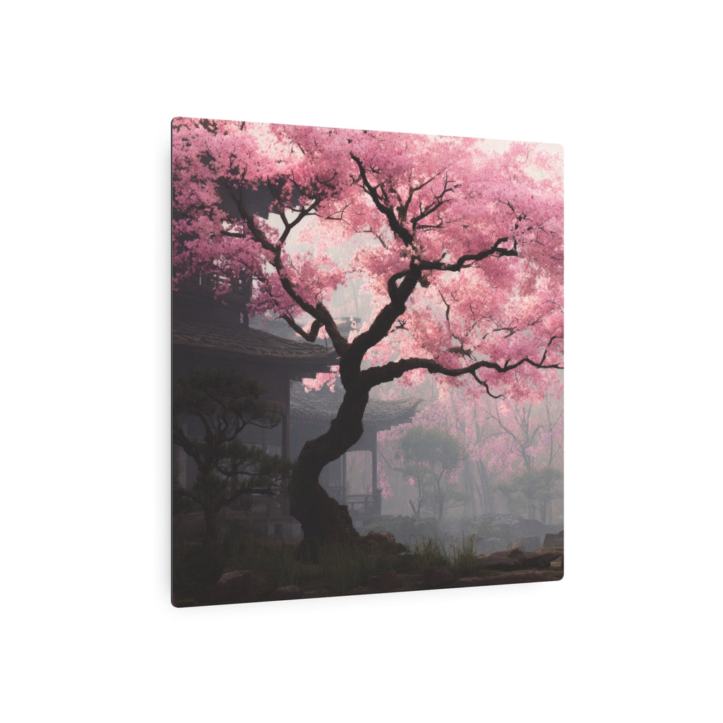 Cherry Blossom Metal Art Sign — Japanese Sakura Wall Decor
