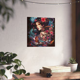 Matte Vertical Poster — Ethereal Floral Woman Art Print - The Art Hub