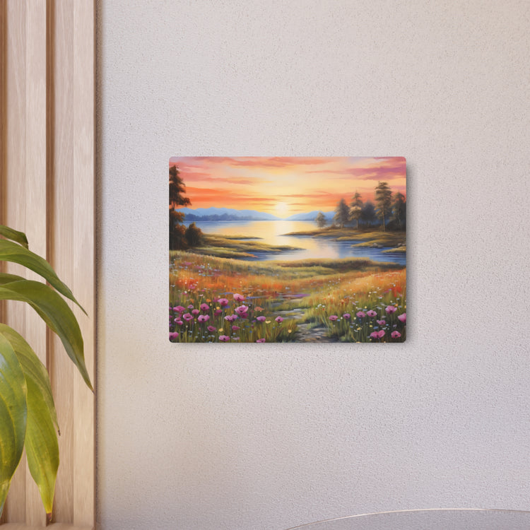 Metal ArtSunset Meadow Landscape Wall Art - The Art Hub
