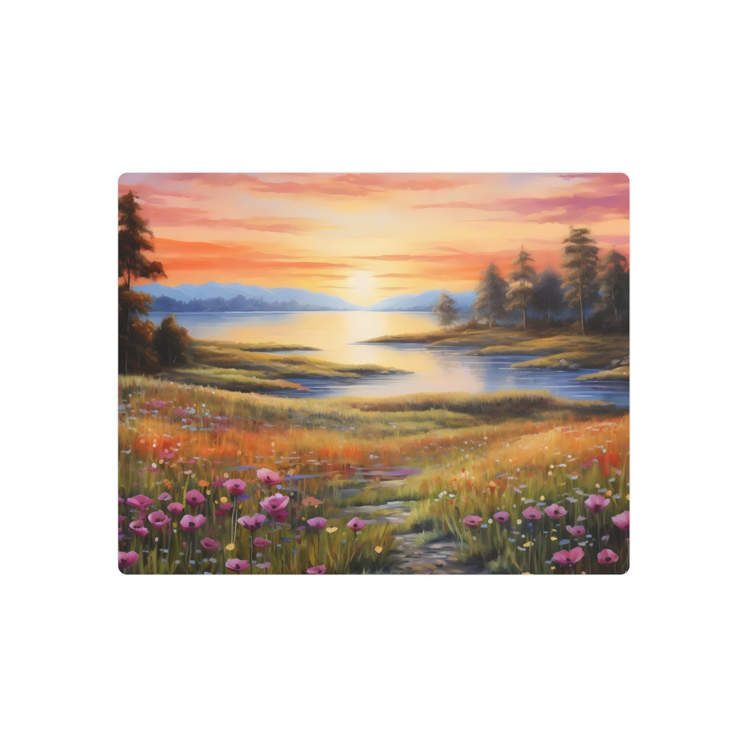 Metal ArtSunset Meadow Landscape Wall Art - The Art Hub