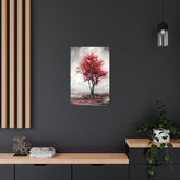 Red Tree Metal Art Sign Modern Abstract Wall Decor - The Art Hub