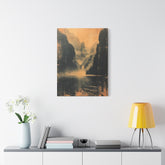 Chinese Landscape Art - Moody Mountain Lake Landscape Art - The Art Hub