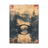 Chinese Landscape Painting Art — Misty Forest Landscape Matte Stretched Print - The Art Hub
