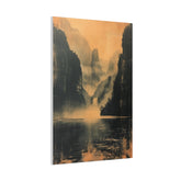 Chinese Landscape Art - Moody Mountain Lake Landscape Art - The Art Hub