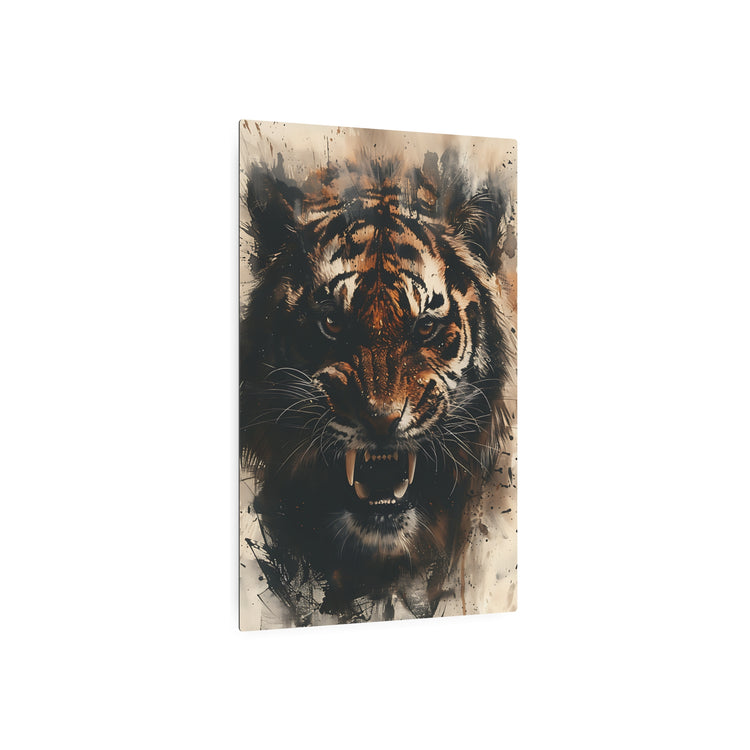 Roaring Tiger Metal Art Sign Fierce Wall Decor for Home, Office & Man Cave - The Art Hub