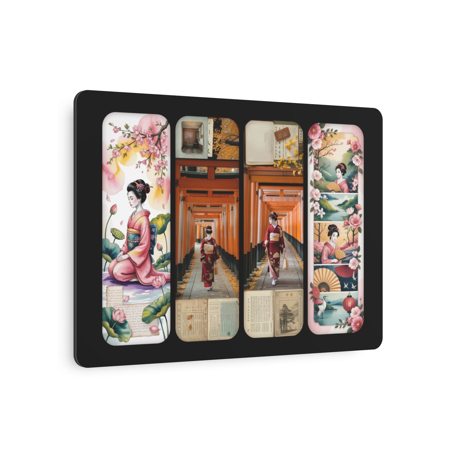 Asian Vintage Collage Metal Art - The Art Hub