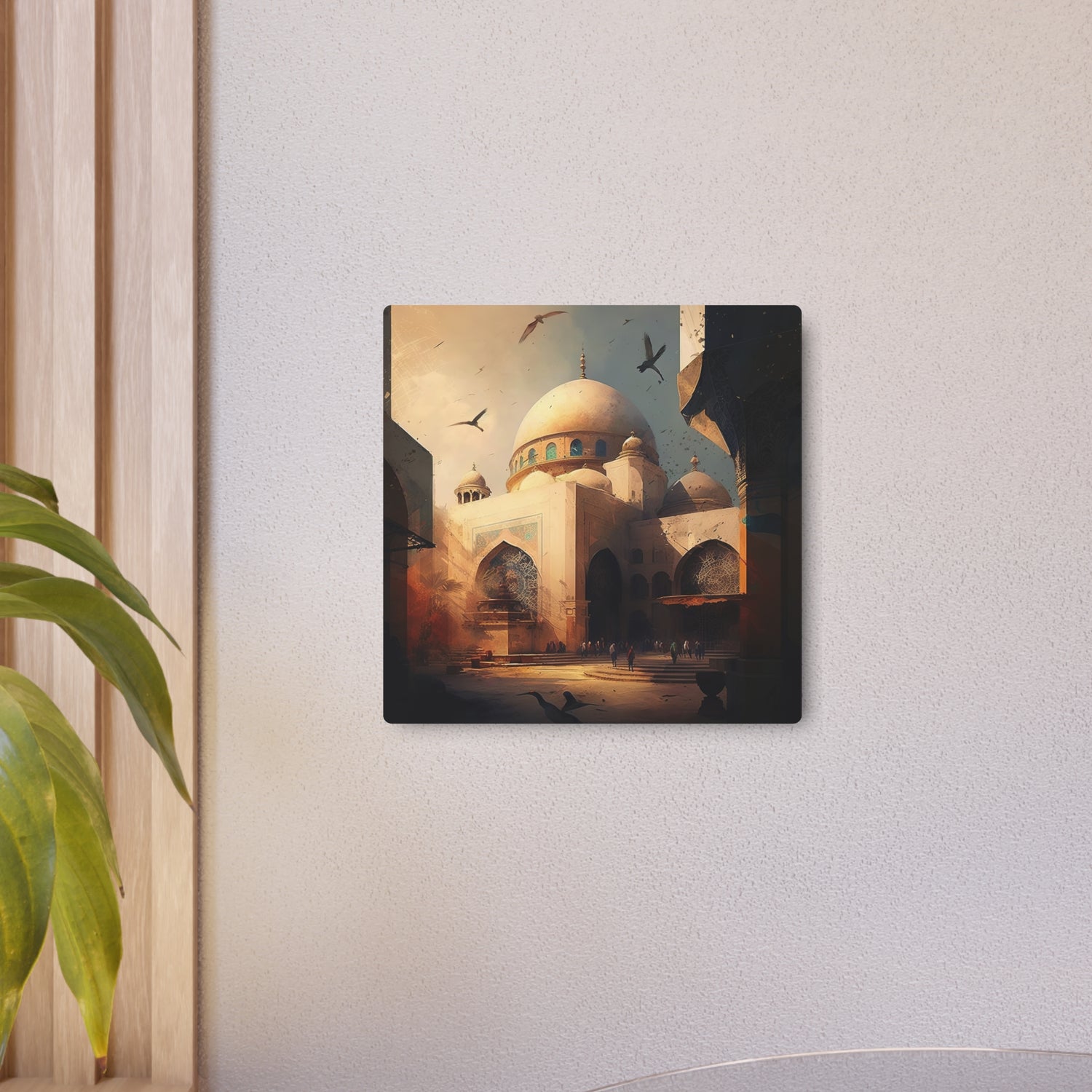 Islamic Mosque Metal Art Desert Sunrise Architectural Wall Decor - The Art Hub