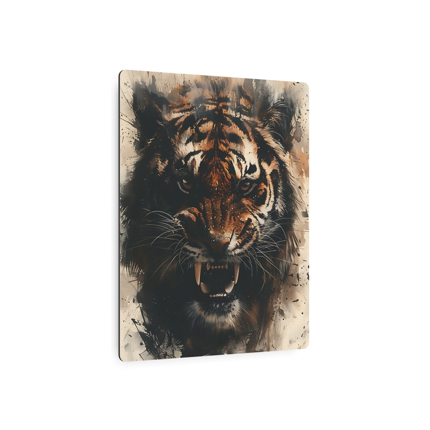 Roaring Tiger Metal Art Sign Fierce Wall Decor for Home, Office & Man Cave - The Art Hub
