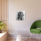 Tiger Metal Art — Dramatic Black & White Running Tiger Wall Decor - The Art Hub