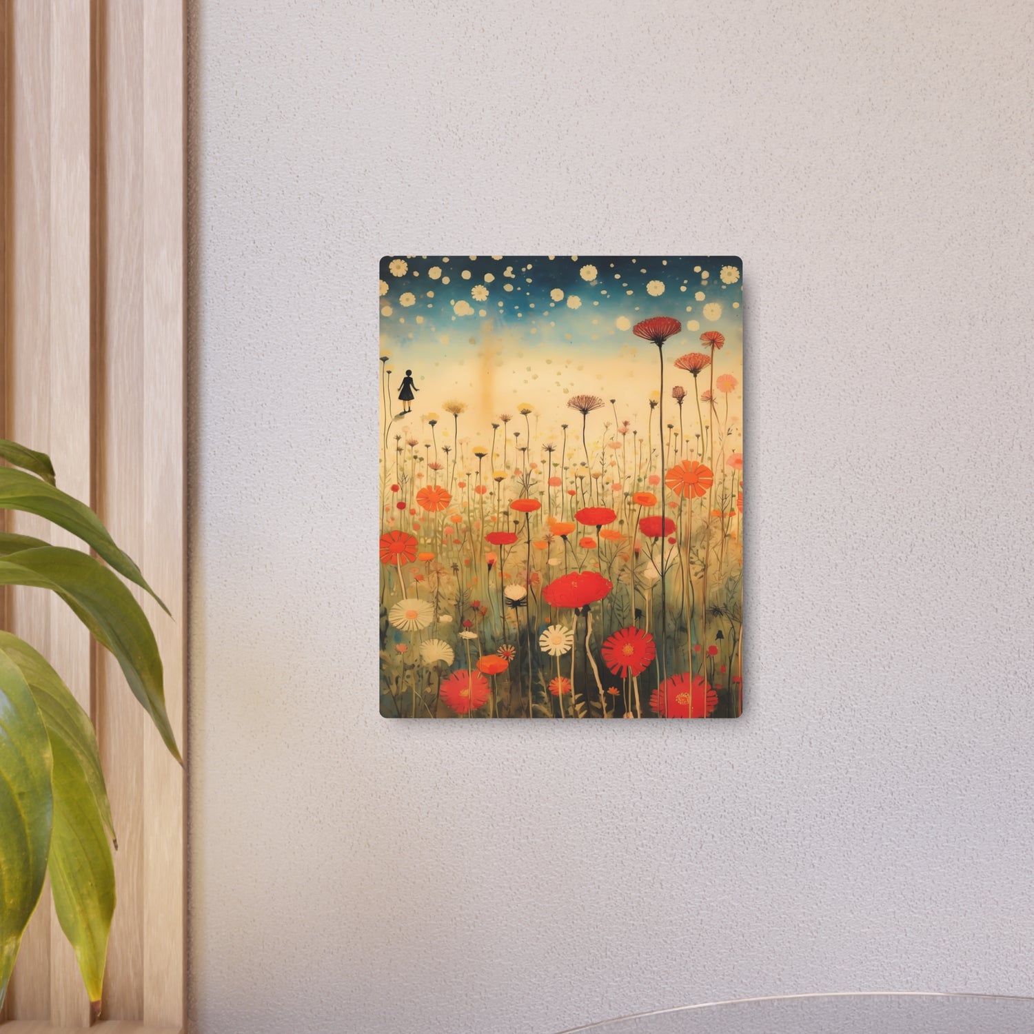 Wildflower Field Metal Art — Dreamy Poppy Meadow Wall Decor - The Art Hub