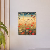 Wildflower Field Metal Art — Dreamy Poppy Meadow Wall Decor - The Art Hub