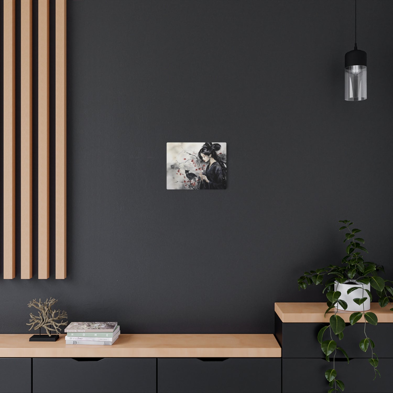 Metal Art Elegant Geisha & Cat Wall Decor - The Art Hub