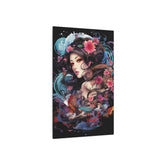 Japanese Floral Portrait Metal Art – Decorative Wall Plaque - The Art Hub