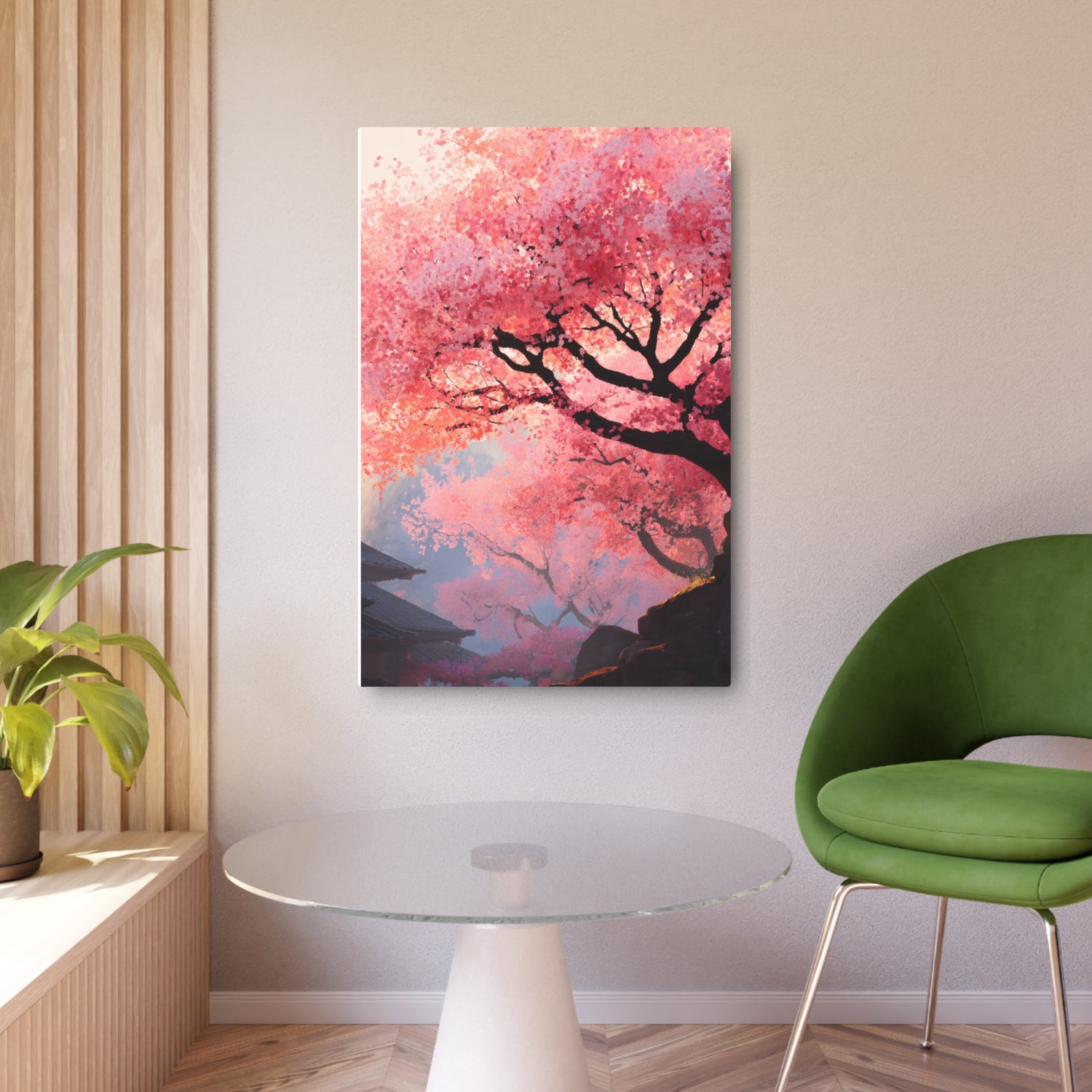Cherry Blossom Metal Art Sign – Japanese Sakura Wall Decor - The Art Hub