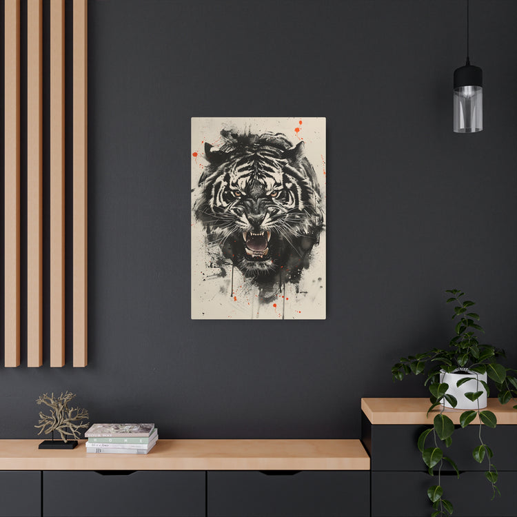 Roaring Tiger Metal Art Sign Fierce Wall Decor for Home, Office & Garage - The Art Hub