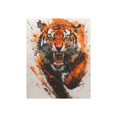 Roaring Tiger Metal Art Sign Vibrant Orange Wildlife Wall Decor - The Art Hub