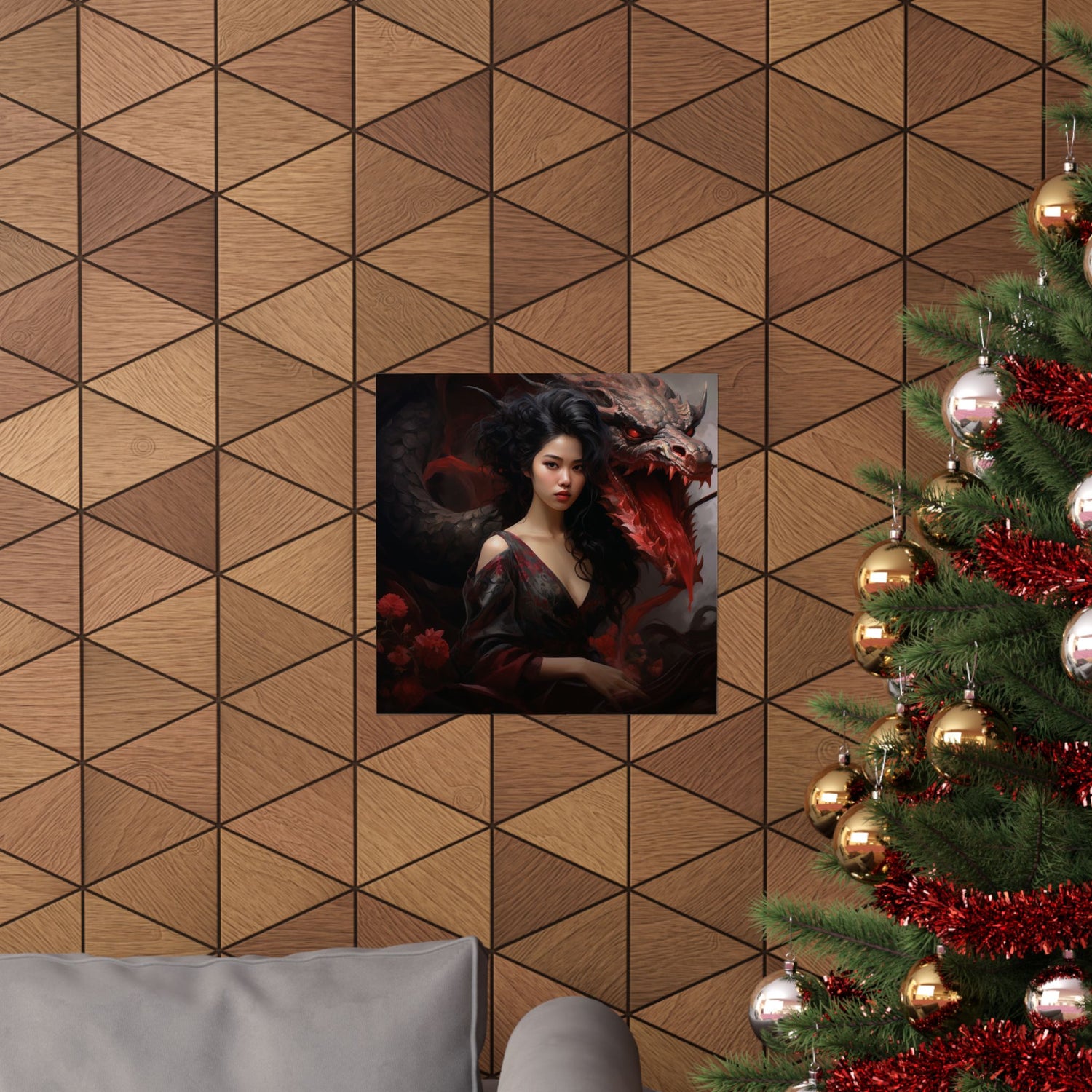 Dragon Empress Matte Poster — Dark Fantasy Portrait Wall Art - The Art Hub