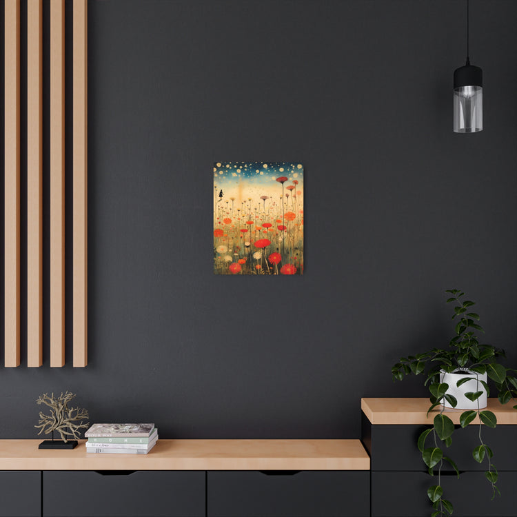 Wildflower Field Metal Art — Dreamy Poppy Meadow Wall Decor - The Art Hub