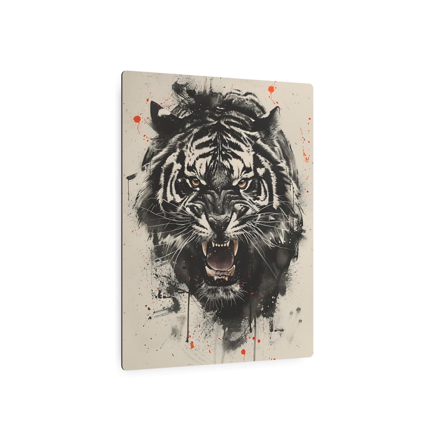 Roaring Tiger Metal Art Sign Fierce Wall Decor for Home, Office & Garage - The Art Hub