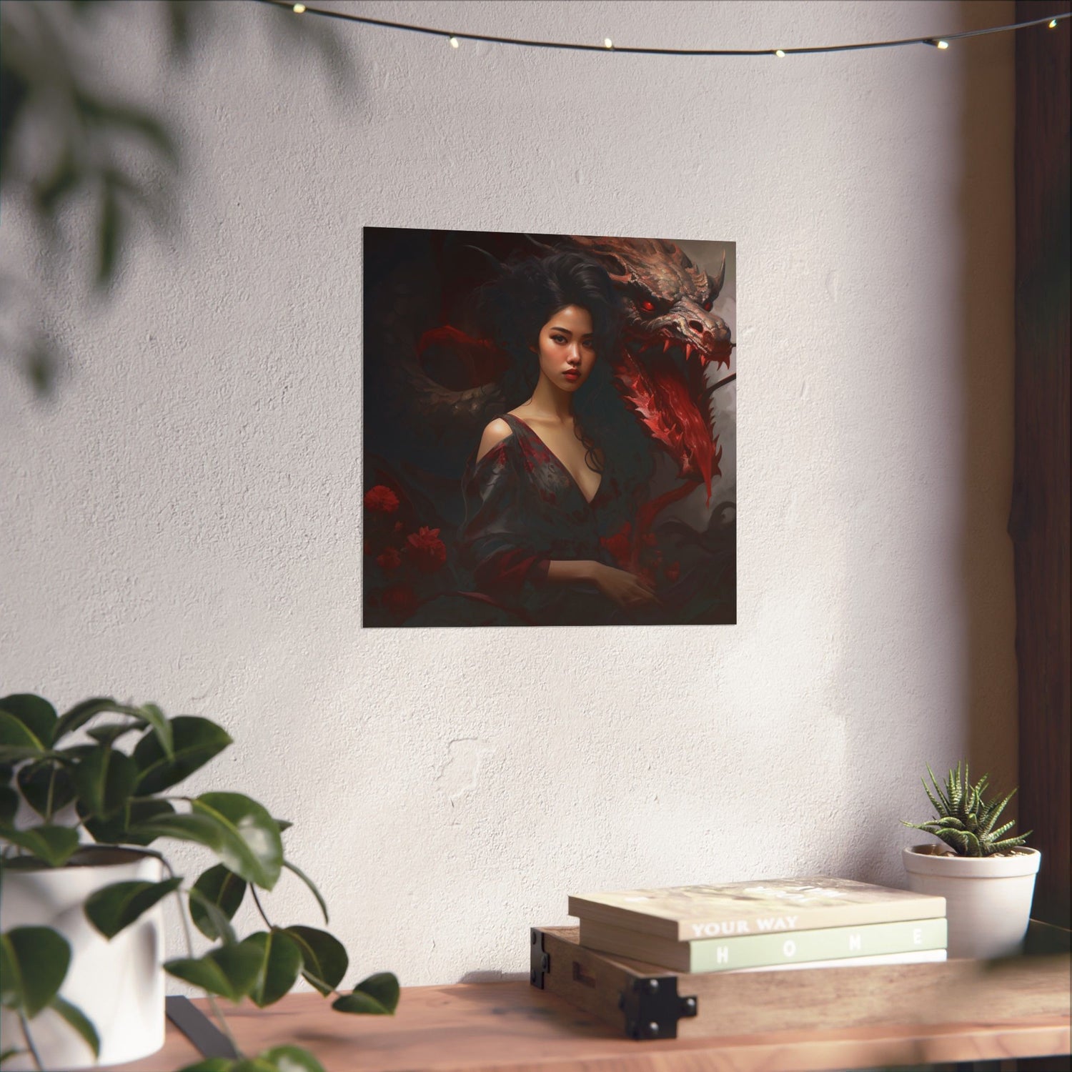 Dragon Empress Matte Poster — Dark Fantasy Portrait Wall Art - The Art Hub