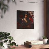 Dragon Empress Matte Poster — Dark Fantasy Portrait Wall Art - The Art Hub