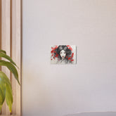 Metal Art Ethereal Geisha Portrait with Red Poppies  Japanese-Inspired Wall Decor - The Art Hub