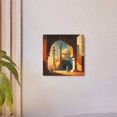 Metal Art Golden Mosque Landscape Wall Decor - The Art Hub