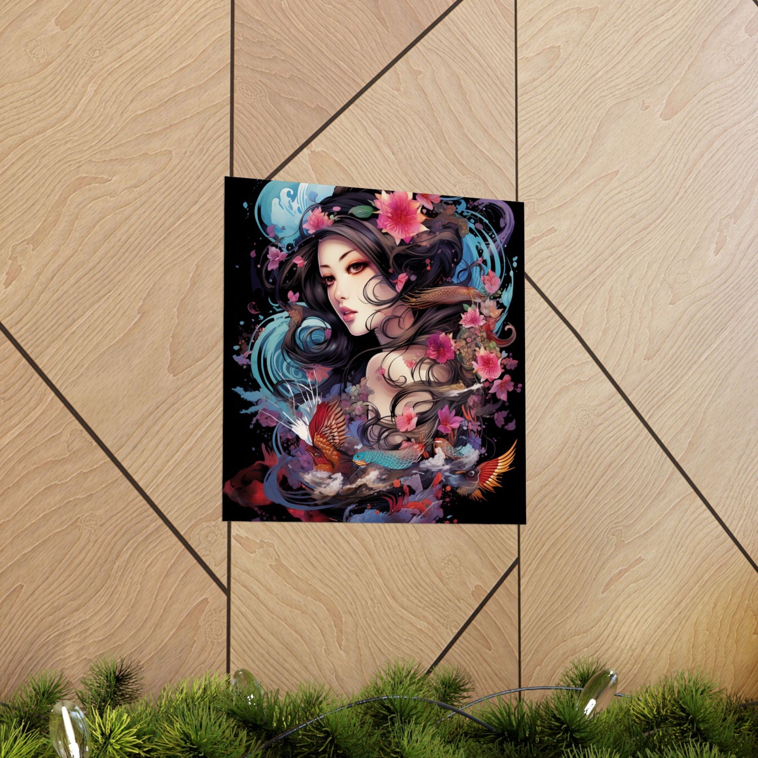 Matte Vertical Poster — Ethereal Floral Woman Art Print - The Art Hub